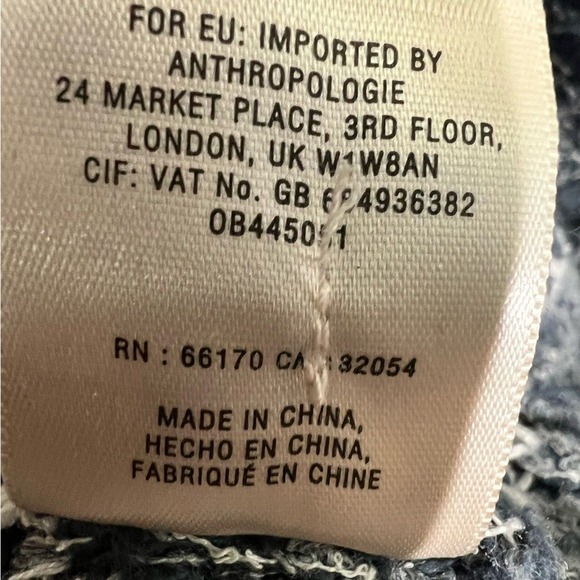 Moth Anthropologie Knit Sweater Neutral Gray Stripe XS/S Cozy Chunky Cabincore - Picture 6 of 11